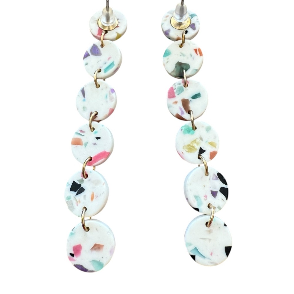 Multicolor Disc Earrings - Picture 3 of 3
